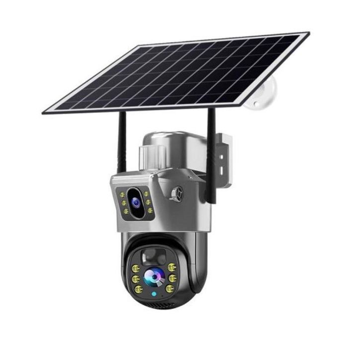 V380 Dual lens, 4G, 8MP, 2way audio, Motion tracker, human detection, night vision, solar powered and battery backup cctv camera